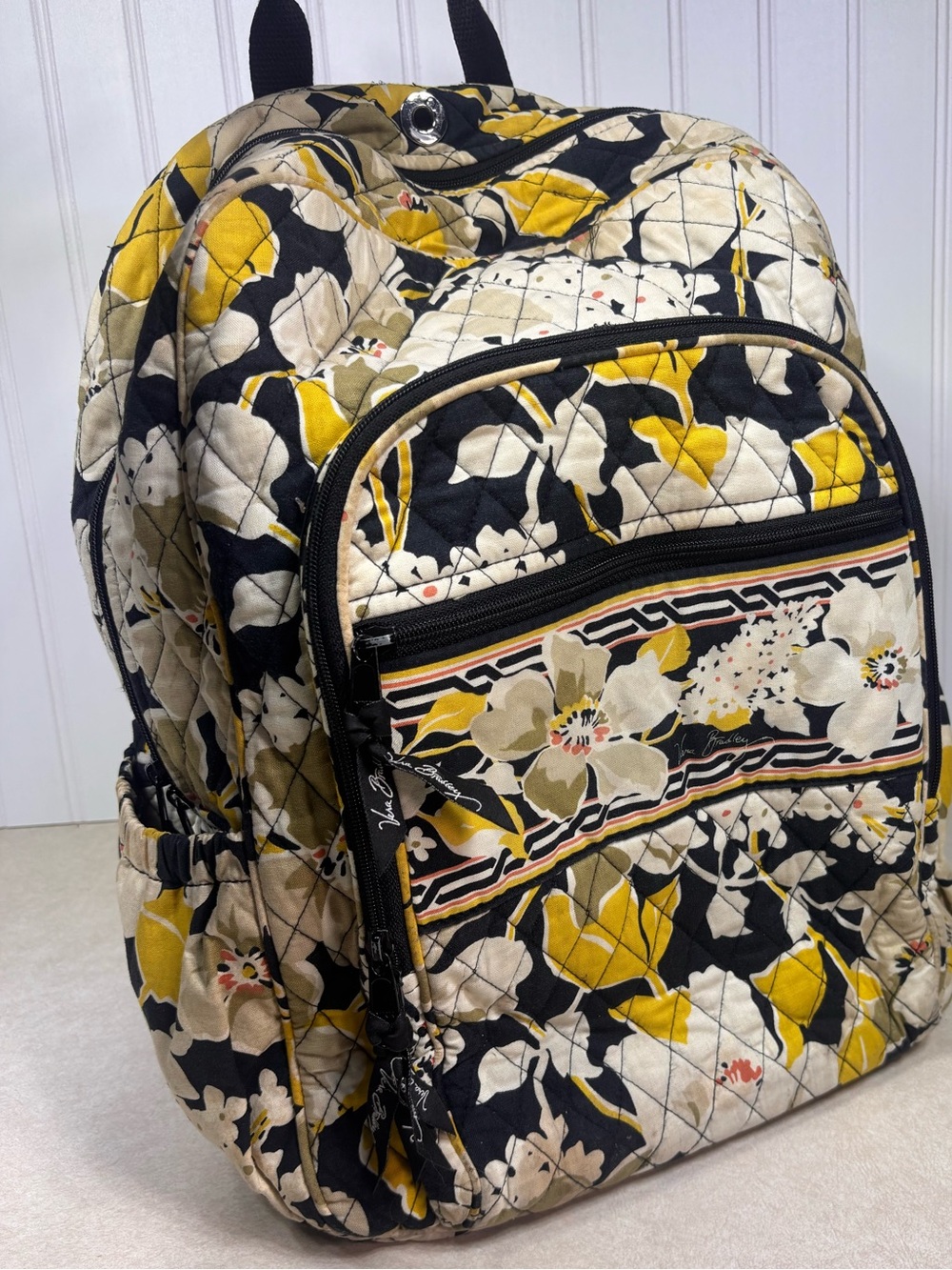 DAMAGED Vera Bradley quilted dogwood backpack